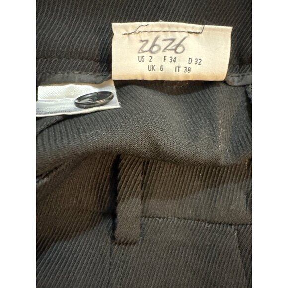 Akris Punto Mikka' Black Side-Stripe Wool Wide-Leg Trousers Size 2 - Picture 5 of 5